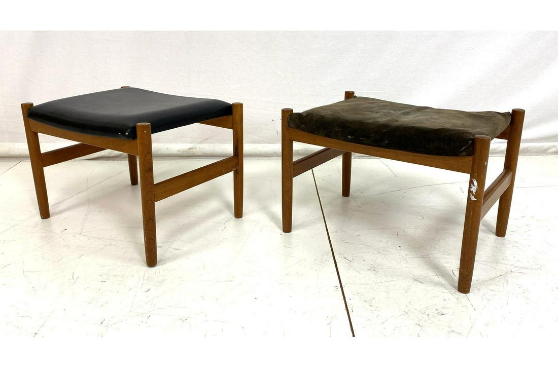 Pr SPOTTRUP Danish Modern Teak Stools Ottomans. O (1 of 11)