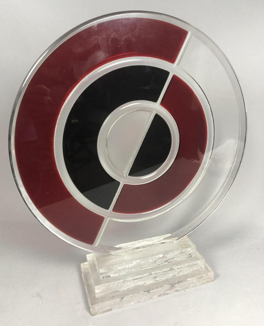 SHLOMI HAZIZA Colorful Target Lucite Sculpture. M (1 of 10)