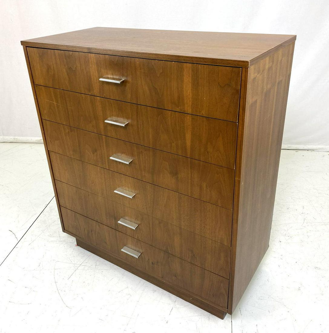 American Modern Walnut Tall Chest Dresser. DIXIE. (1 of 7)