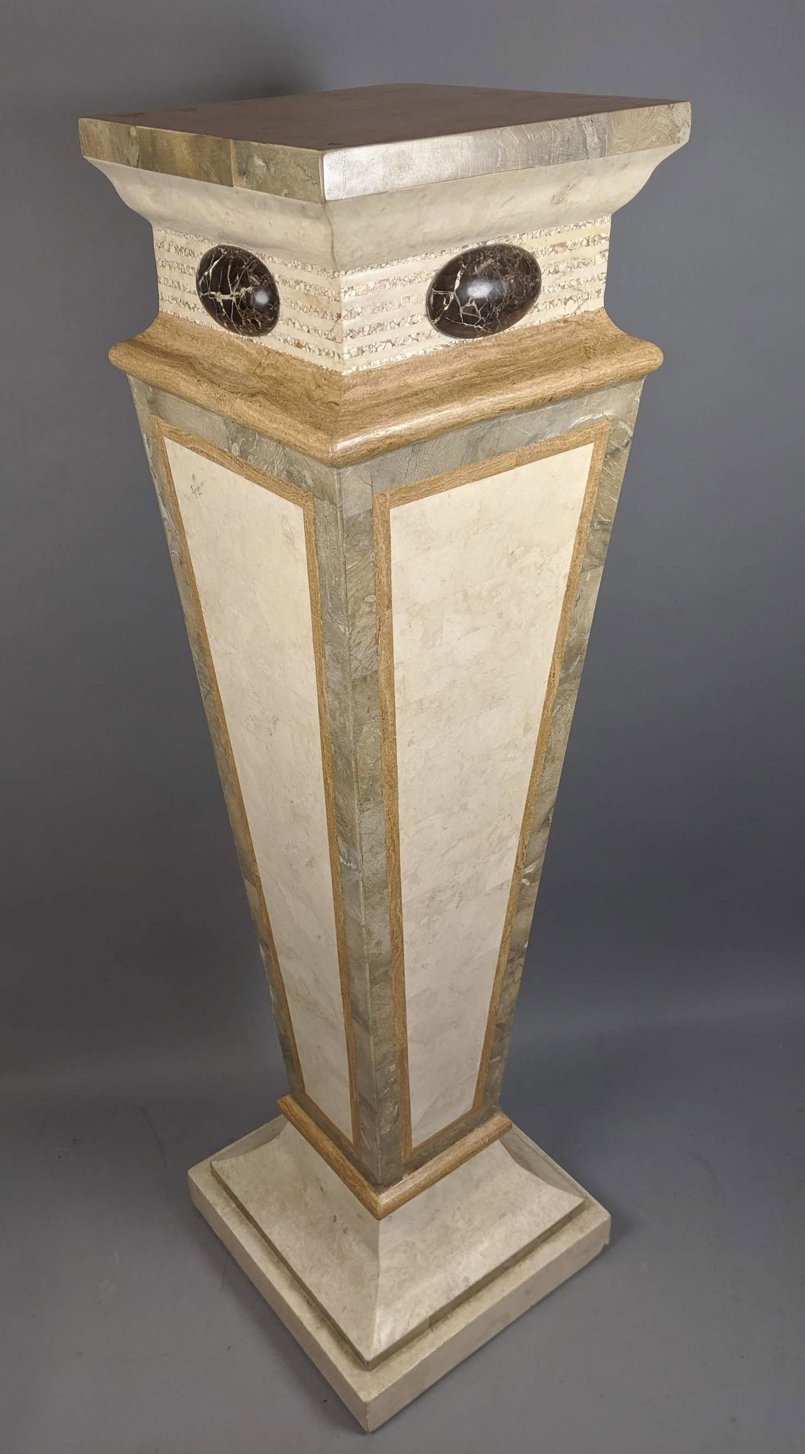 Decorator Travertine Marble Specimen Display Pedestal. (1 of 10)