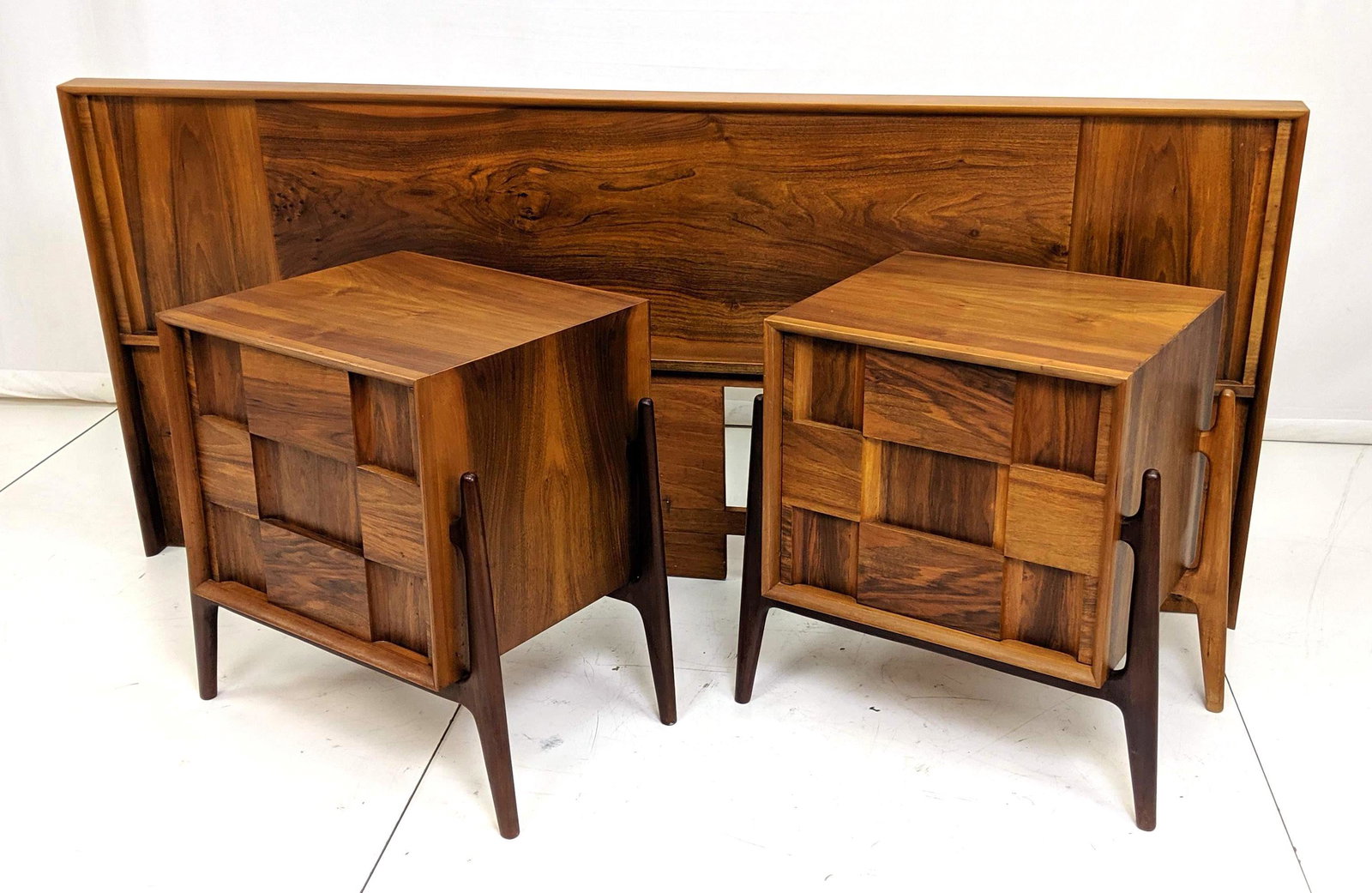 3pc CLAUSEN BRANDE MOBELFABRIK Night Stands and Headboa (1 of 14)