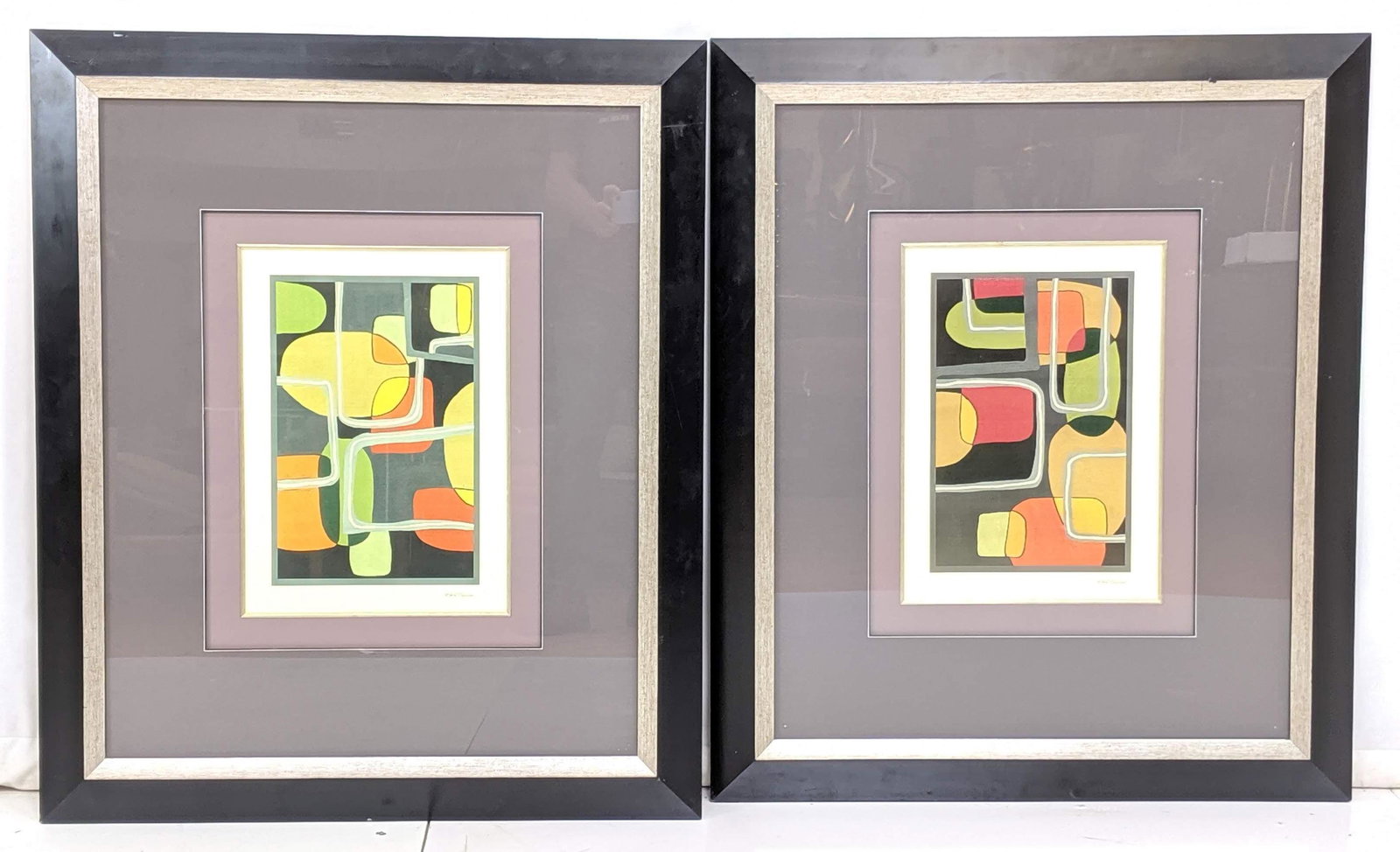 Pr KRIS TAYLOR Signed Lithograph Modernist Prints. Geom (1 of 13)