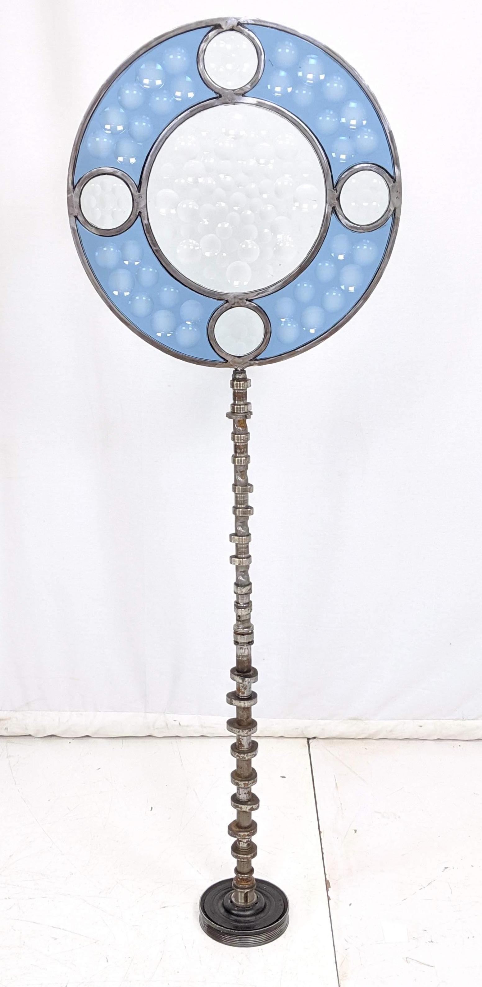 Tall Industrial Glass Panel Magiscope Floor Sculpture. (1 of 9)