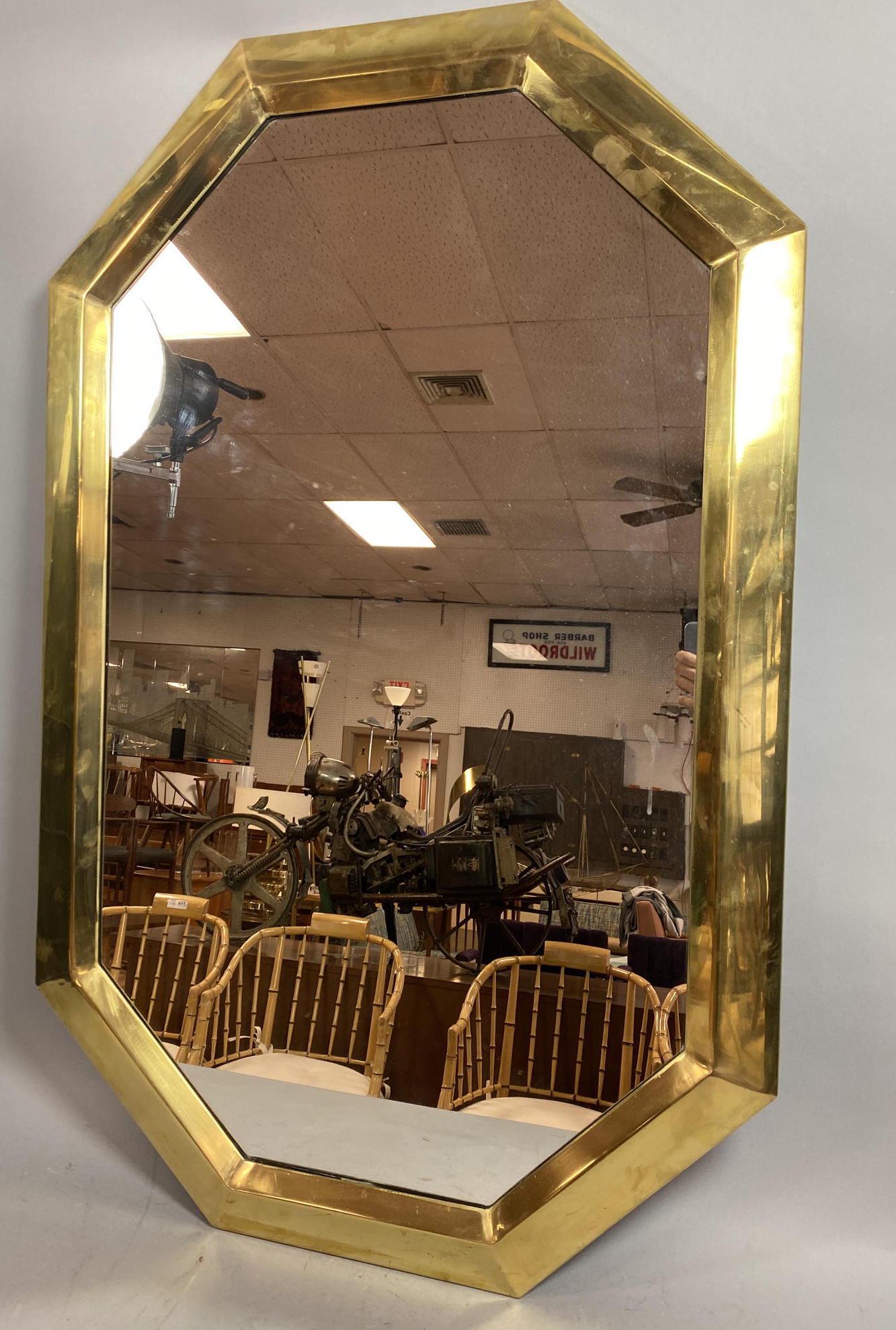 Mastercraft style Brass Metal Frame Mirror. (1 of 6)