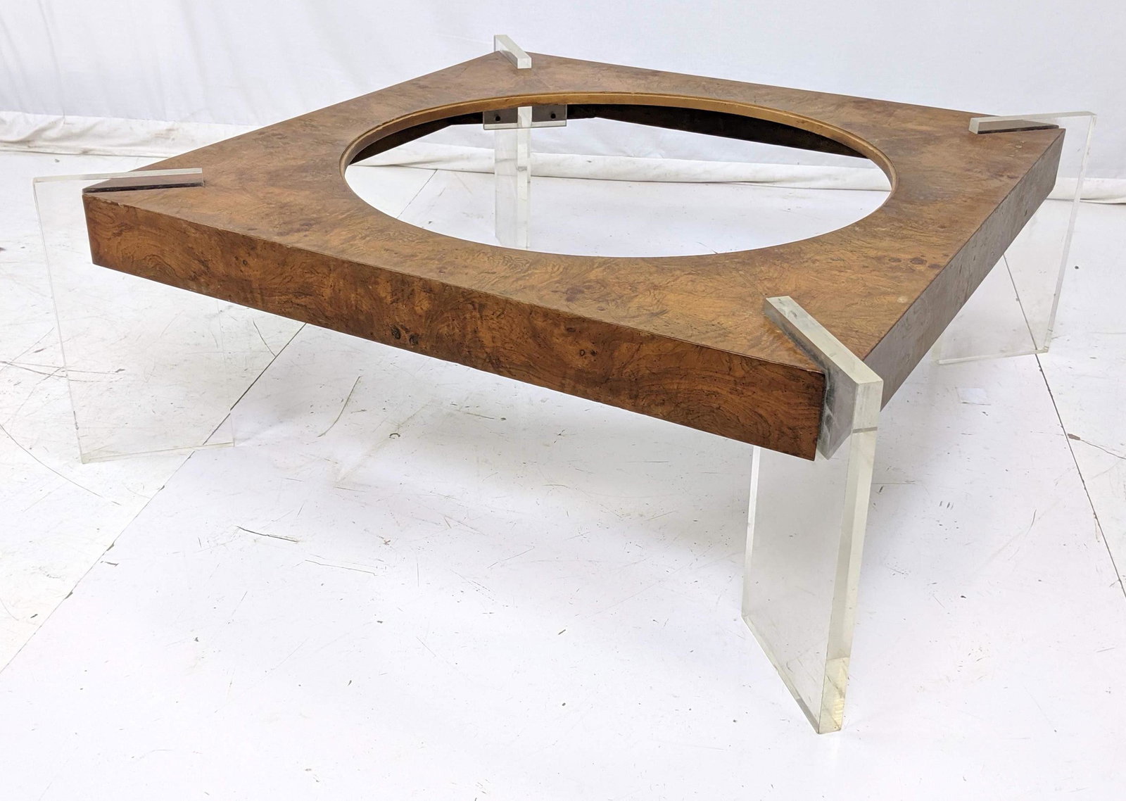 Vladimir KAGAN Burl Wood Lucite Leg Cocktail Coffee Tab (1 of 11)