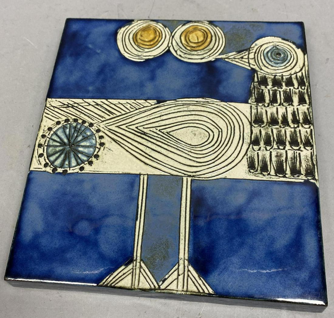 LISA LARSON for GUSTAVSBERG Bird Pottery Tile Plaque. B (1 of 8)