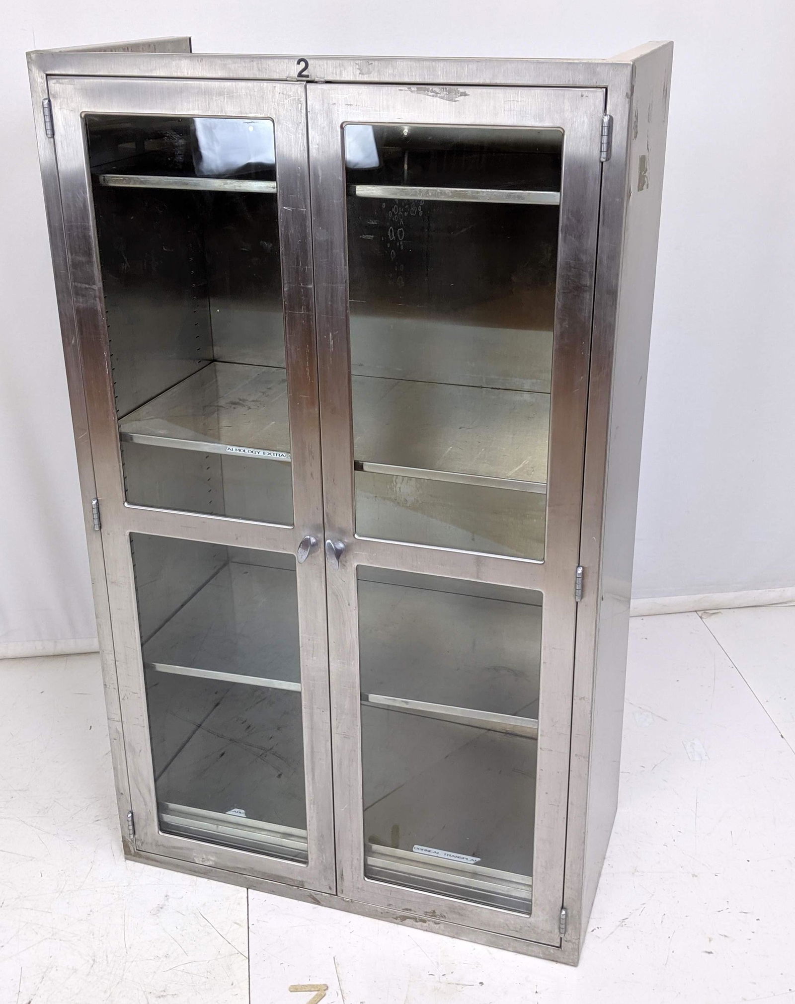 Industrial stainless steel glass door cabinet. Heavy, s (1 of 15)