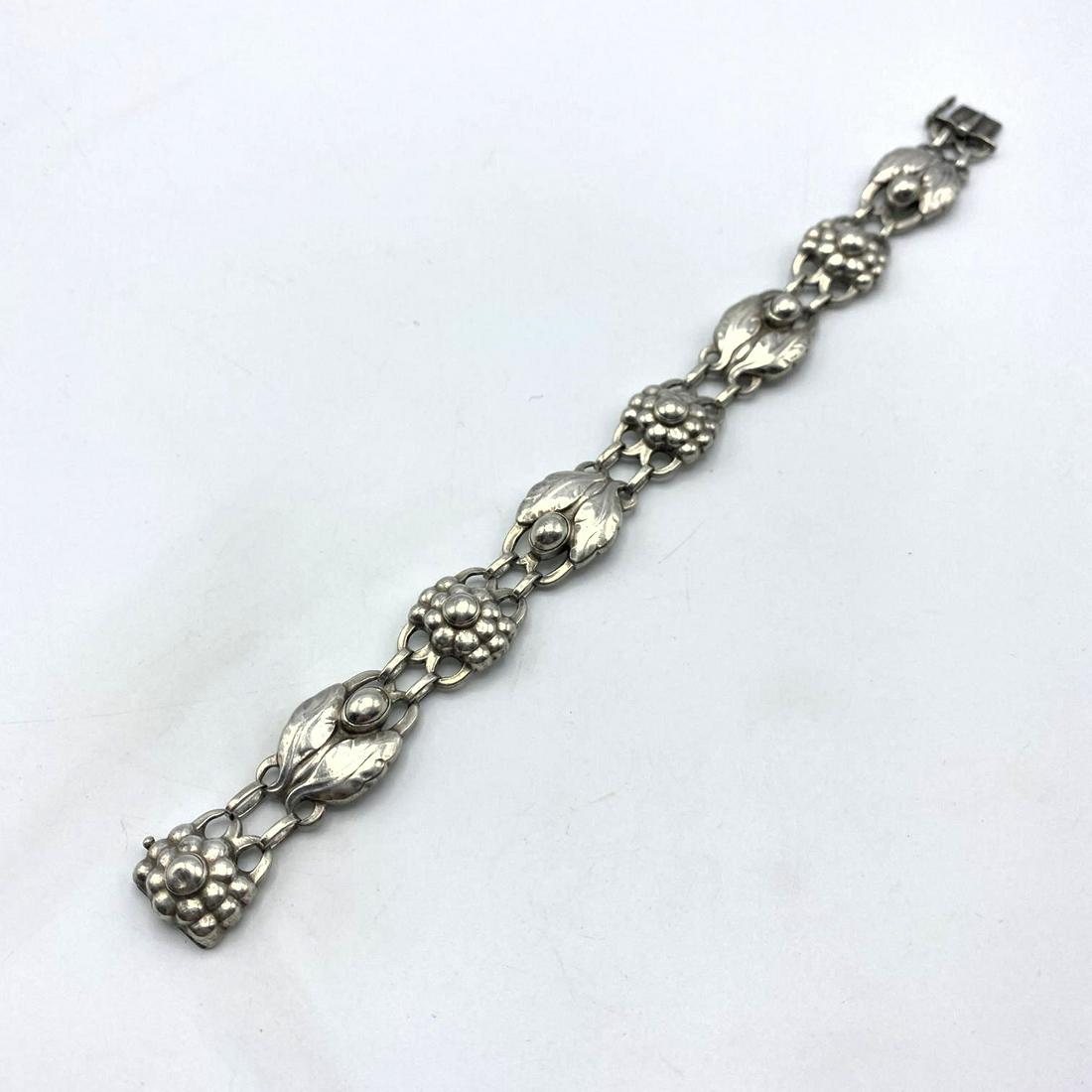 GEORG JENSEN #3 Sterling Silver Link Bracelet. Berry & (1 of 6)