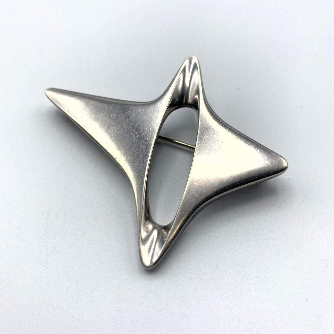 GEORG JENSEN #339 Sterling Silver Brooch Pin. HENNING K (1 of 6)