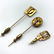 4pcs Victorian Hair Mourning Jewelry. 3 Stickpins. One - 3