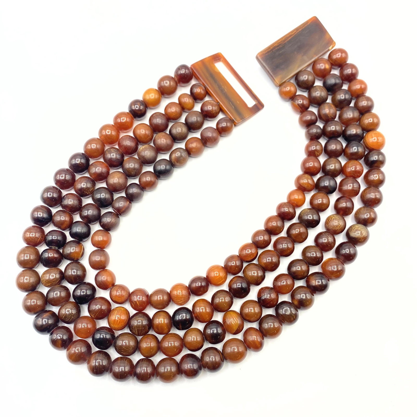 MONIES by GERDA LYNGAARD 4 Strand Horn Necklace.  Large (1 of 7)