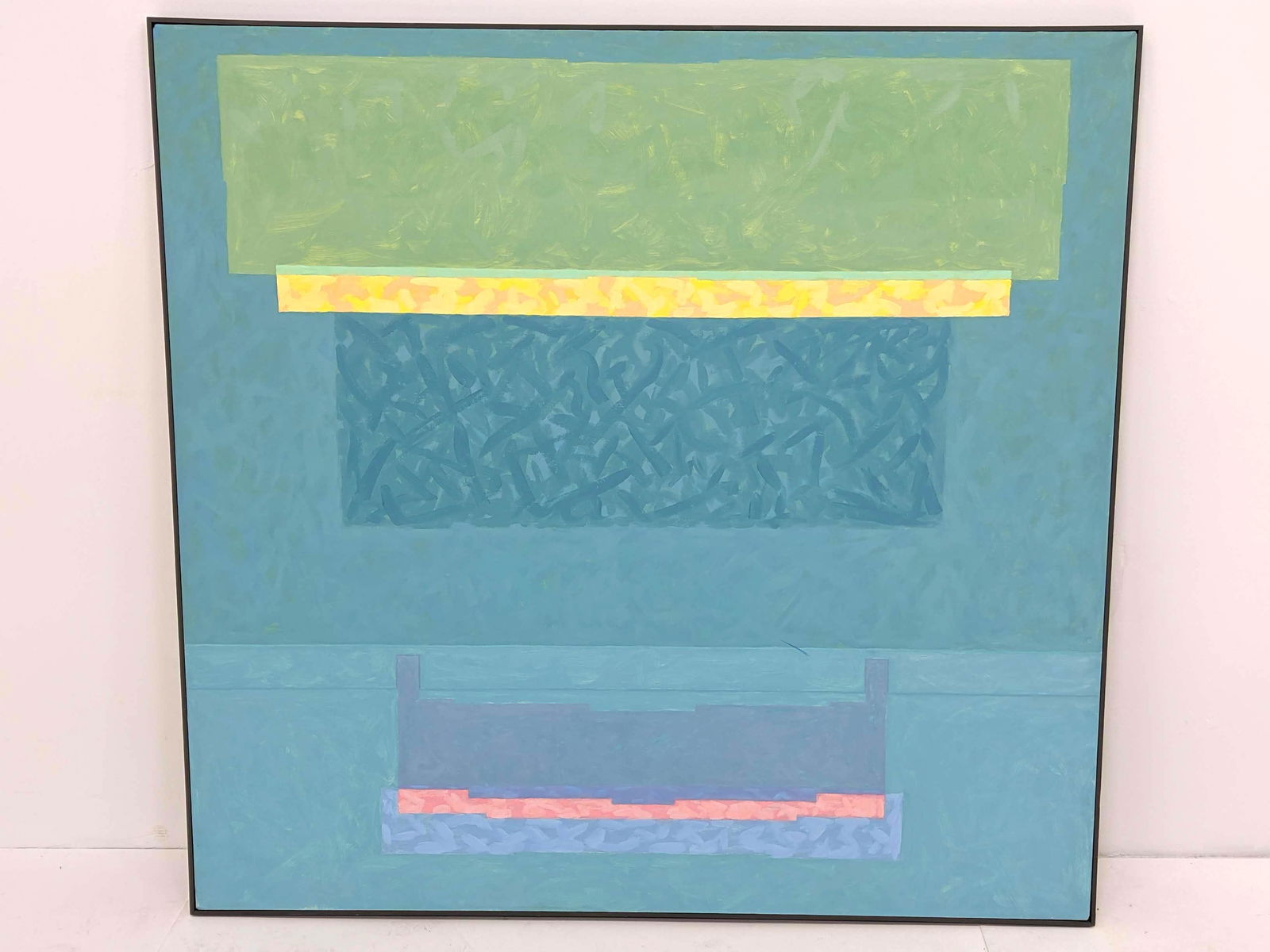 GRAHAM DOUGHERTY Large Modernist Abstract Painting. Tea (1 of 8)