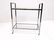Square Tube Frame Chrome 7 Glass Rolling Serving Cart. - 2