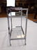 Square Tube Frame Chrome 7 Glass Rolling Serving Cart. - 6