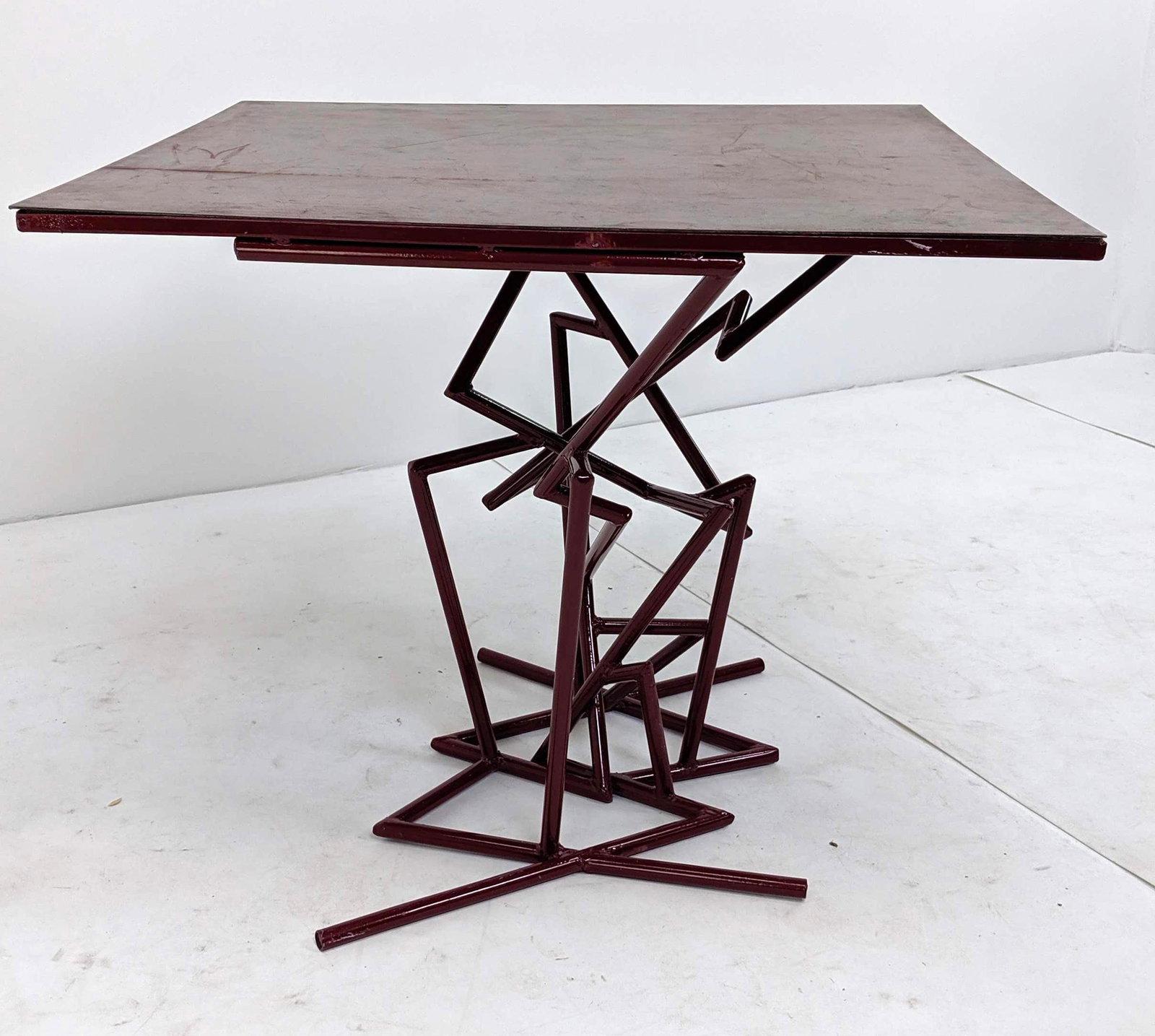 Sculptural Iron Base Studio Artisan Occasional Table. W (1 of 10)