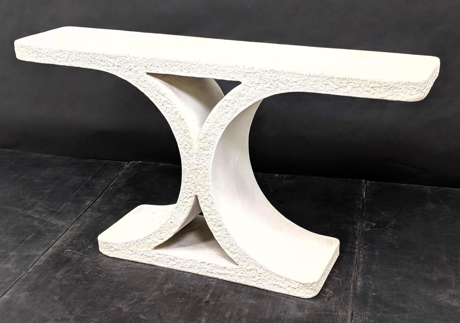 Karl Springer JMF Console Table in Sandstone.   Wave Fo (1 of 10)