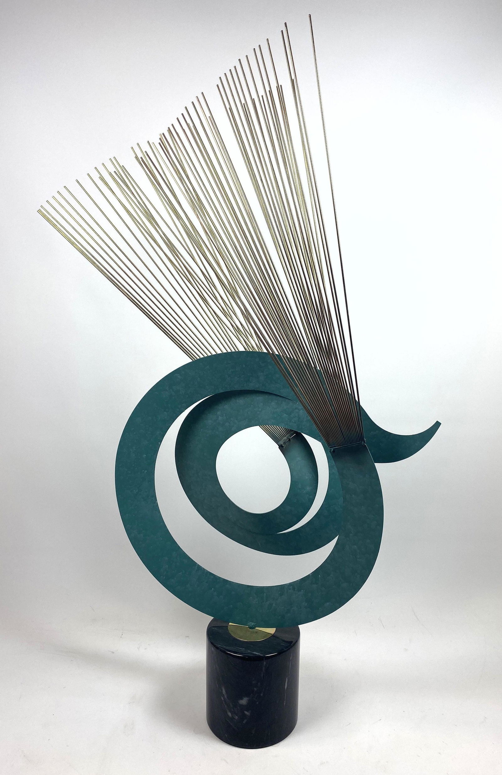 Signed C JERE Modernist Ribbon Scroll Spray Rod Sculptu (1 of 10)