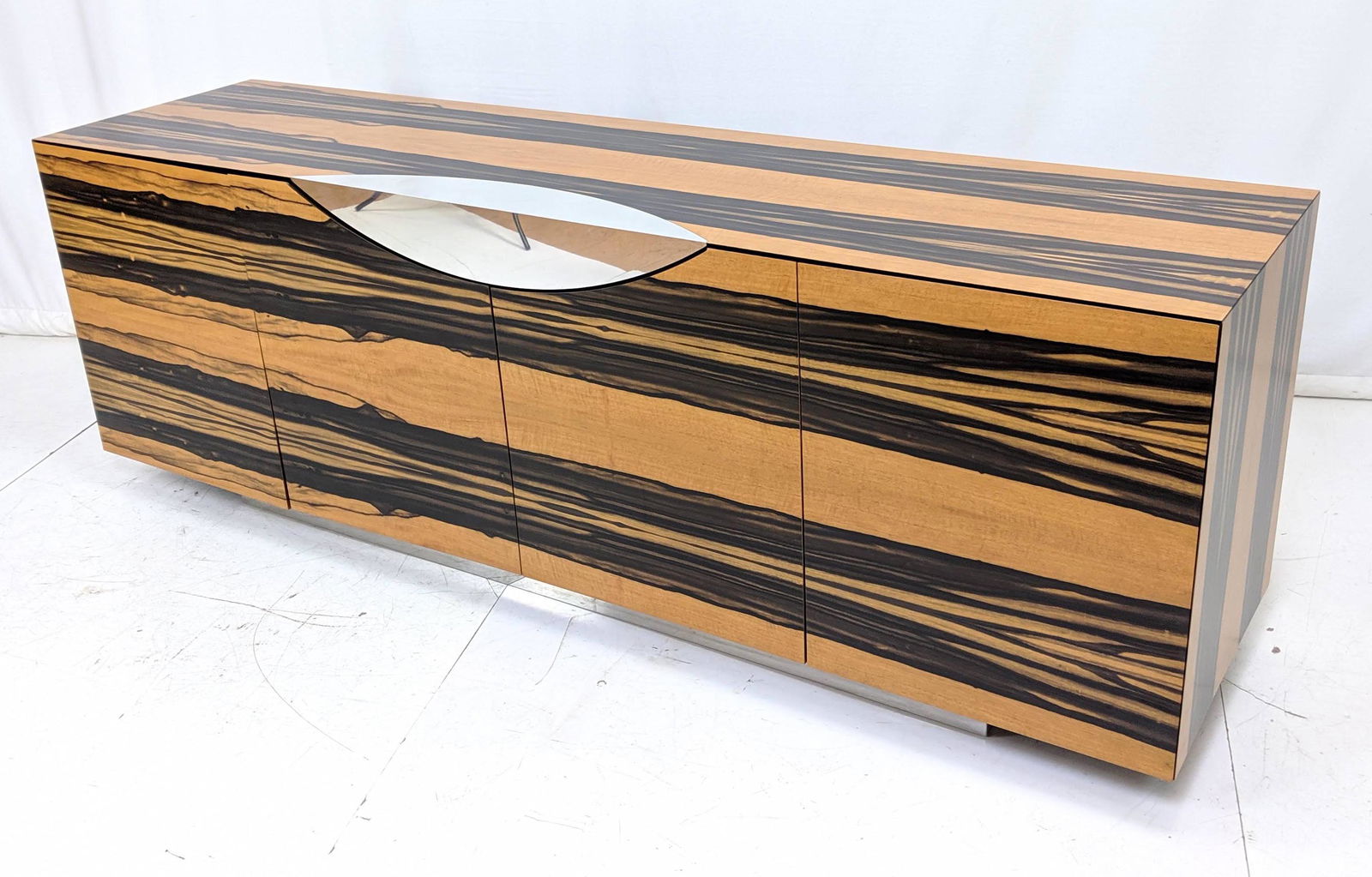 Contemporary Modern Wood Grain Credenza. Exotic Grained (1 of 8)