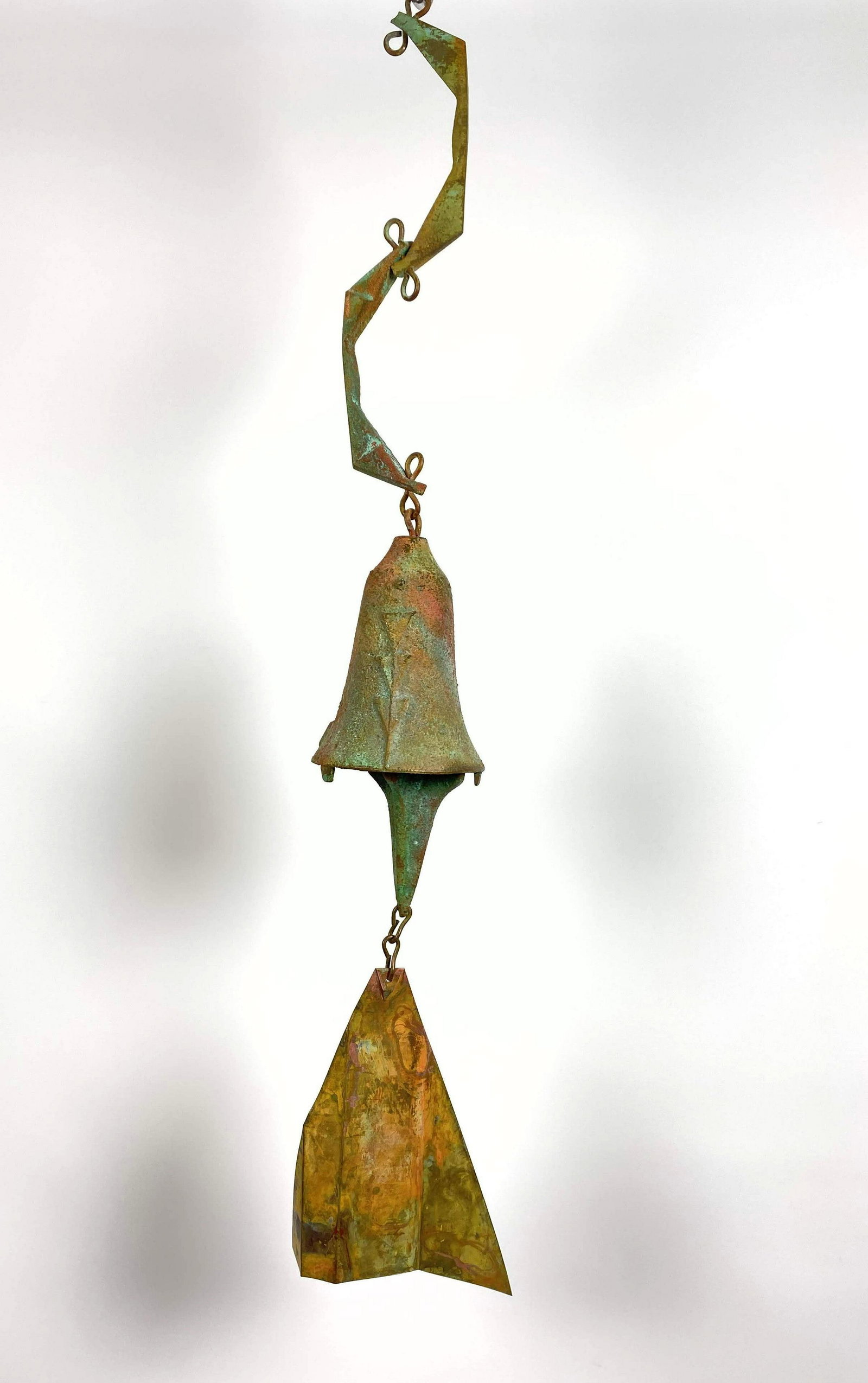 PAOLO SOLERI for ARCOSANTI Bronze Bell Wind Chime. Hand (1 of 10)