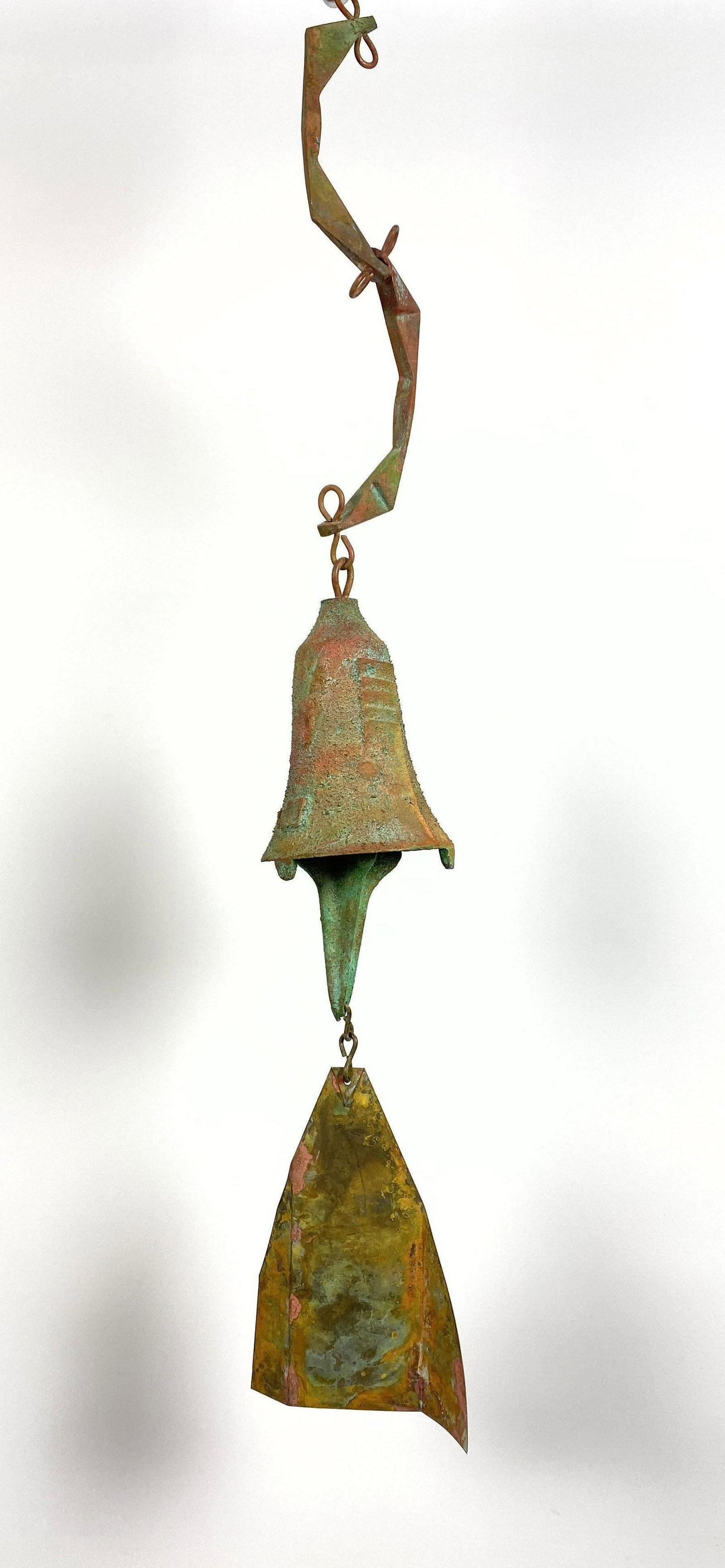PAOLO SOLERI for ARCOSANTI Bronze Bell Wind Chime. Hand (1 of 9)