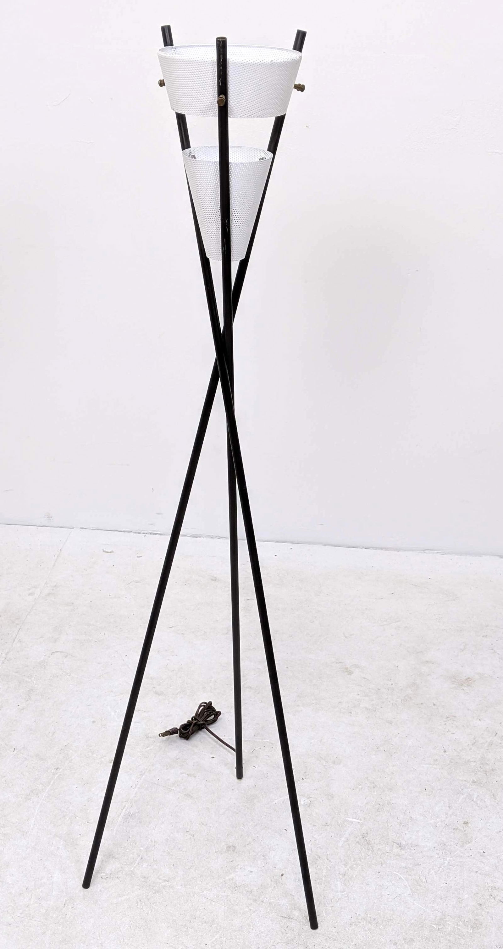 Gerald Thurston Tripod Floor Lamp. Modernist Lighting w (1 of 9)
