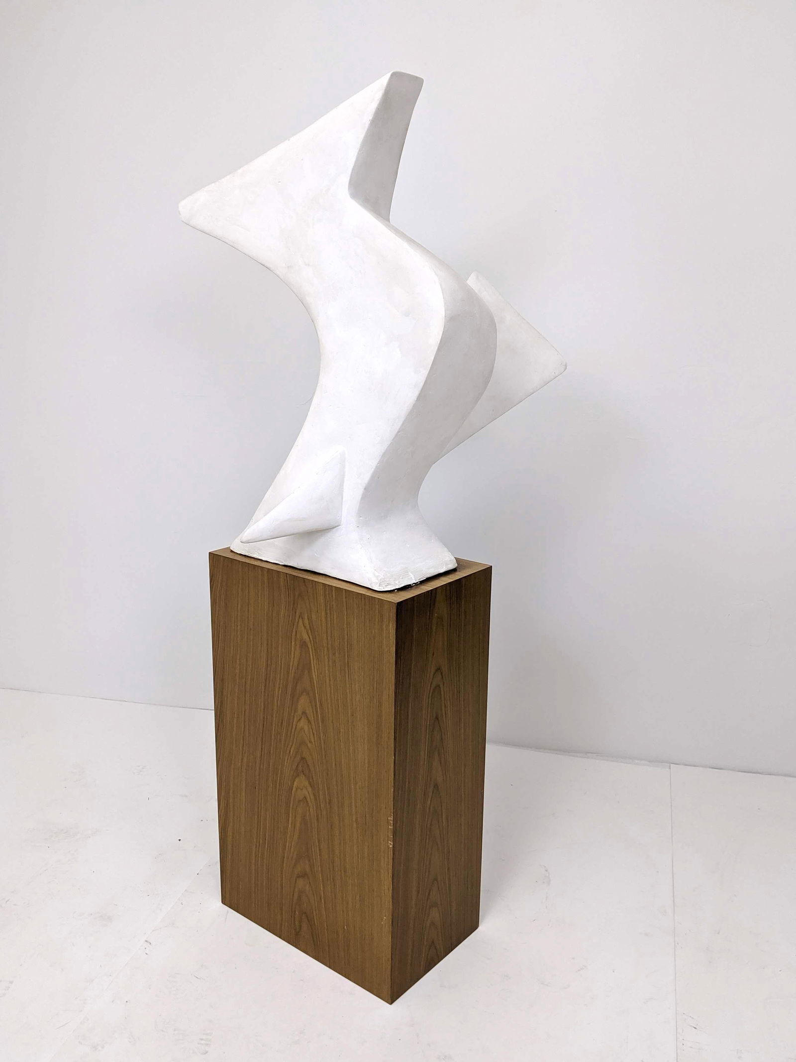 Large Modernist Brancusi Style Sculpture on wood grain (1 of 11)