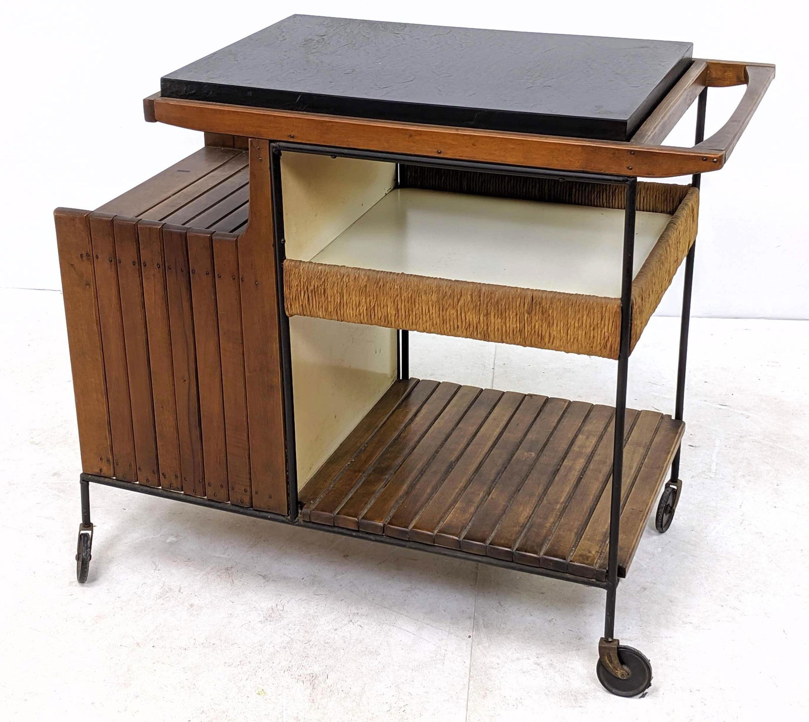 ARTHUR UMANOFF for Raymor Rolling Bar Tea Cart. Signatu (1 of 7)