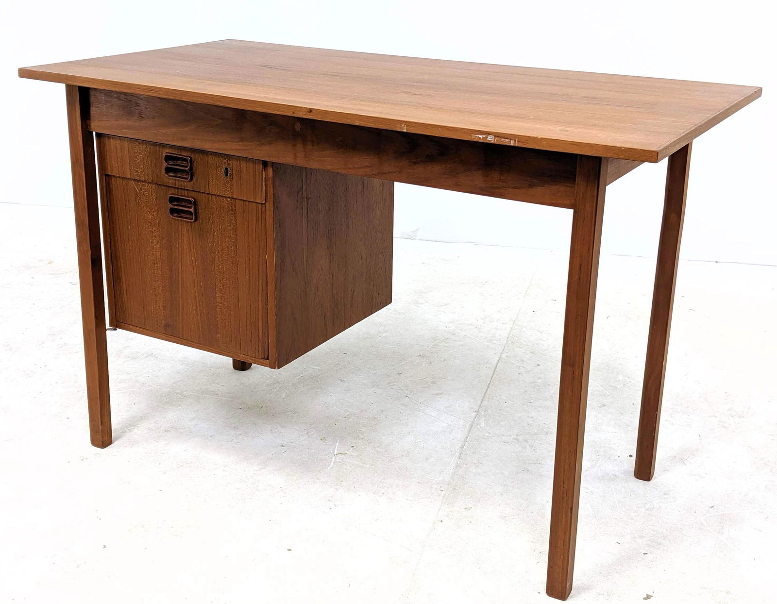 Danish Modern Teak Two Drawer Desk. Suspended drawers w (1 of 11)
