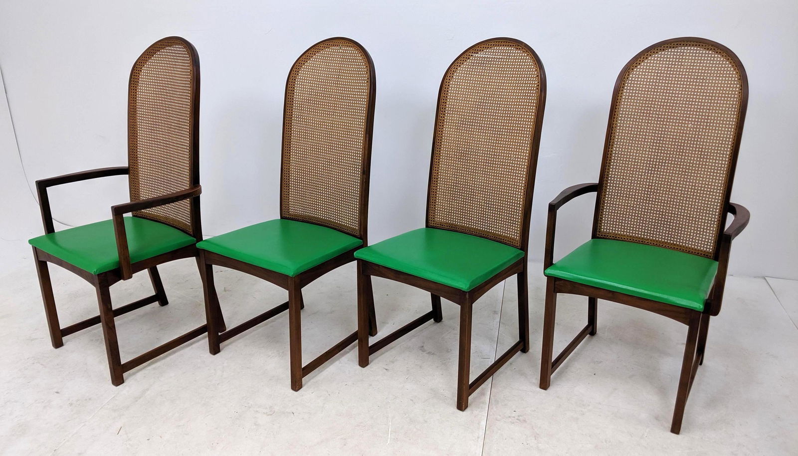 4pc American Modern Cane Tall Back Dining Chairs. Milo (1 of 10)