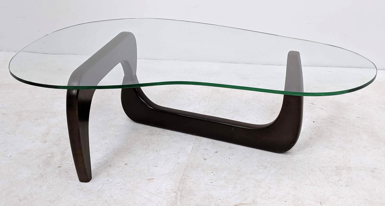Isamu Noguchi Style Wood and Glass Coffee Table. Organi (1 of 9)
