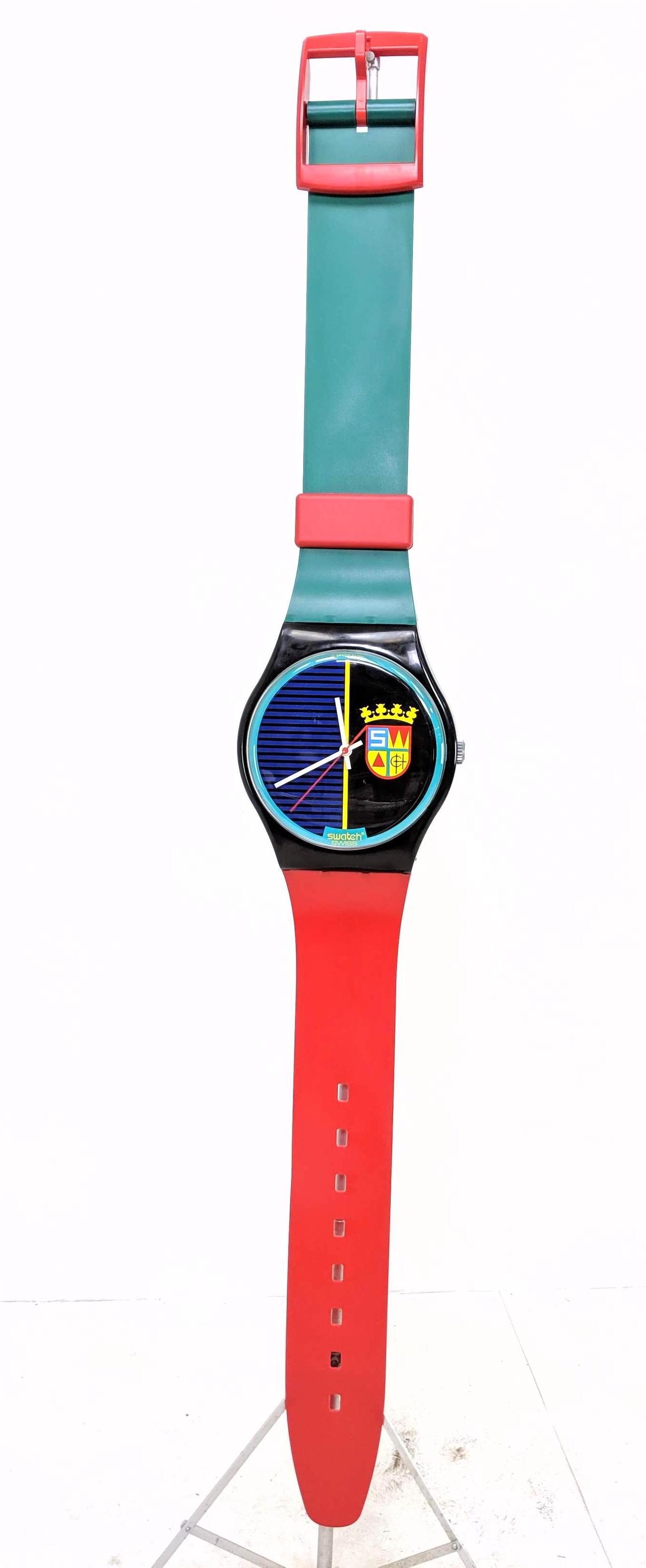 Oversized jumbo SWATCH Swiss Watch Wall Clock. Works. M (1 of 9)