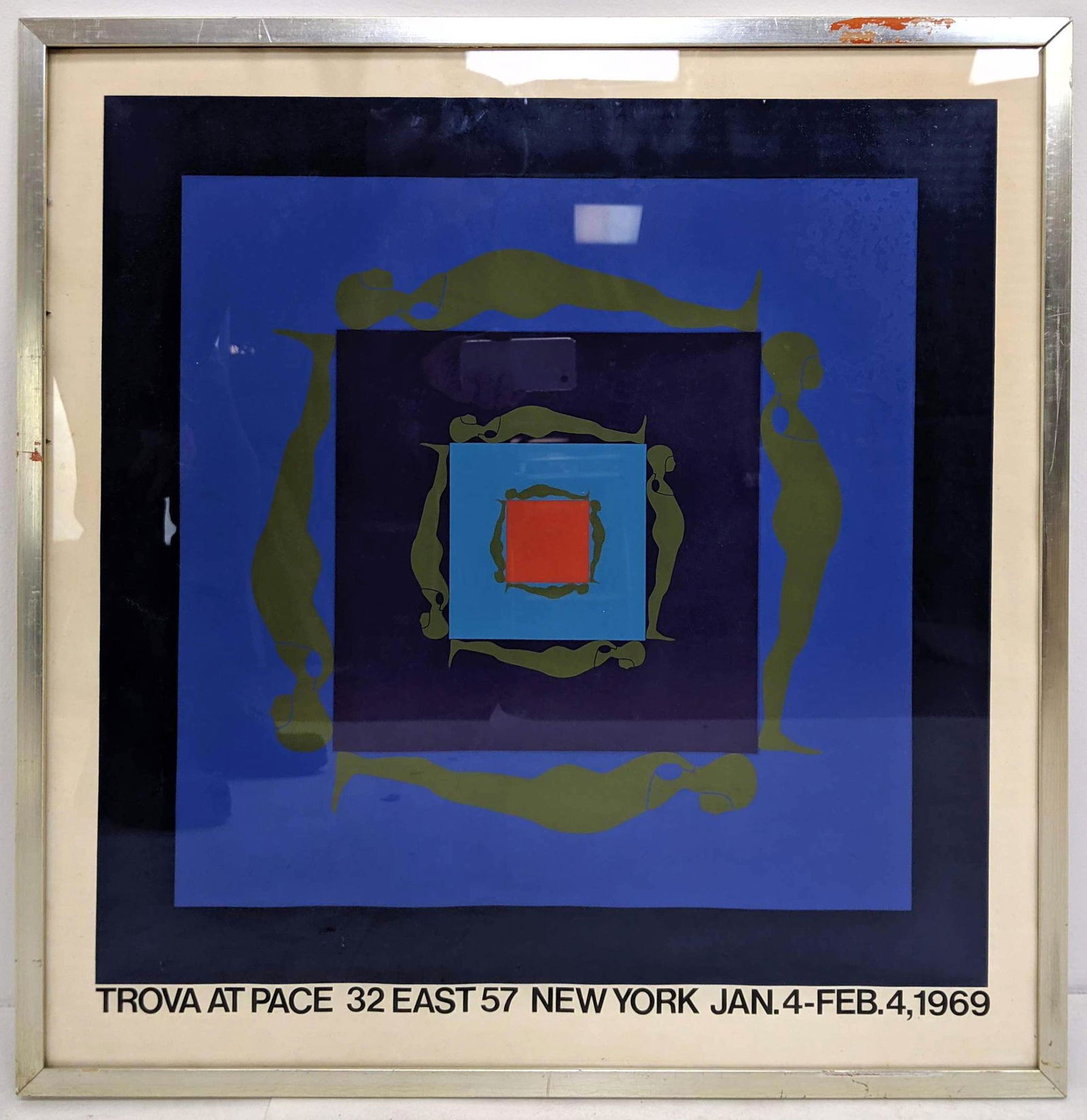 ERNEST TROVA Silkscreen Advertisement. Pace Gallery, NY (1 of 8)