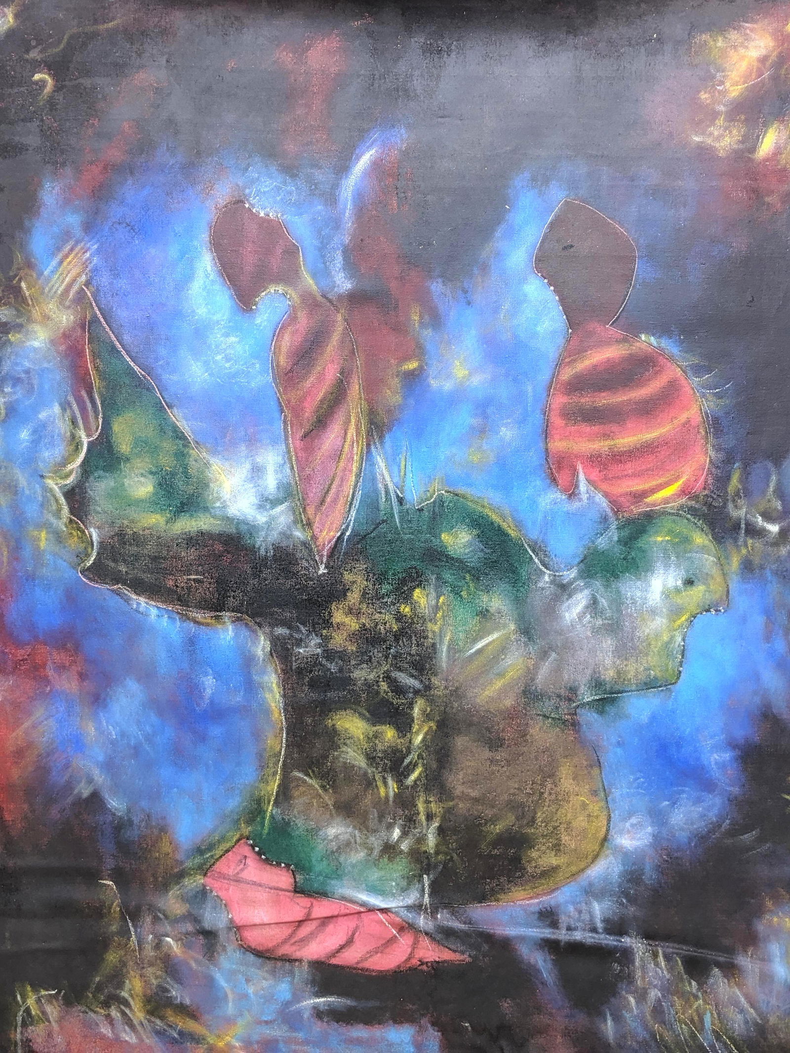 Huge JORGE SALAZAR Oil Painting on Canvas. Large colorf (1 of 20)