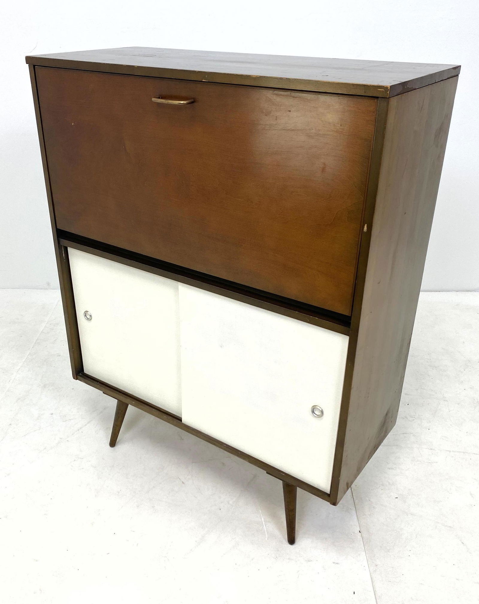 PAUL McCOBB Planner Group Drop Down Desk Cabinet. White (1 of 9)