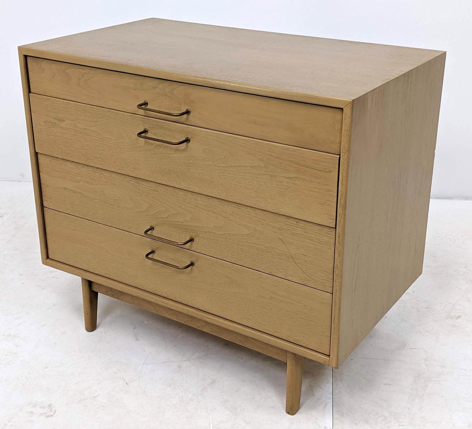 JENS RISOM Light Wood Low Dresser Chest of Drawers. Met (1 of 9)