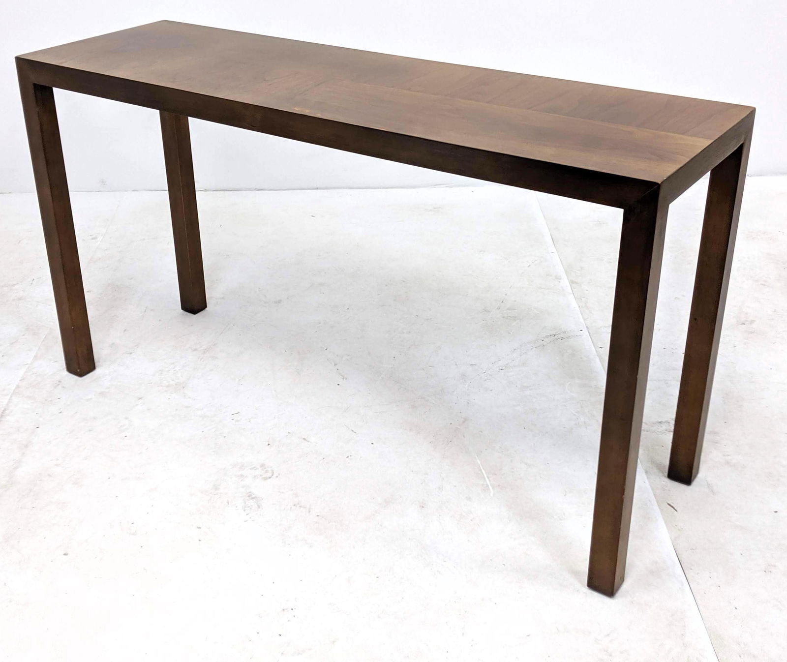 LANE American Modern Walnut Console Hall Table. Branded (1 of 10)