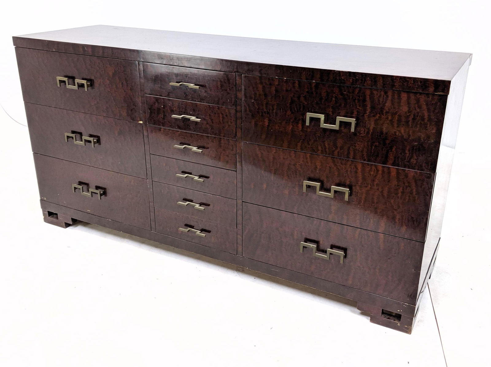 J.B. VAN SCIVER Red Stained Low Dresser. Asian inspired (1 of 16)