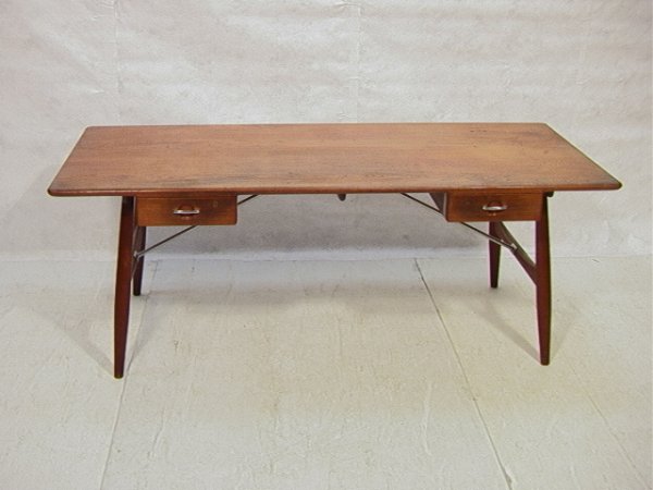 HANS WEGNER Teak Desk JOHANNES HANSEN branded. Mo