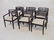 629: Set 6 RICCHIO KNOLL STUDIO Black Dining Arm Chairs