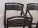 629: Set 6 RICCHIO KNOLL STUDIO Black Dining Arm Chairs - 3