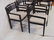 629: Set 6 RICCHIO KNOLL STUDIO Black Dining Arm Chairs - 4