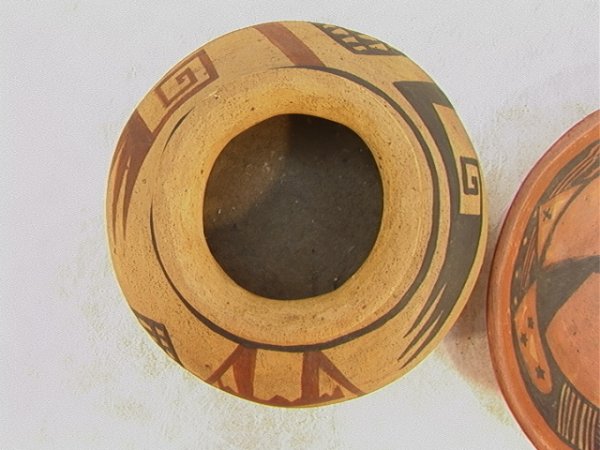 TWO pc Native American Indian Pottery. Unmarked - 3
