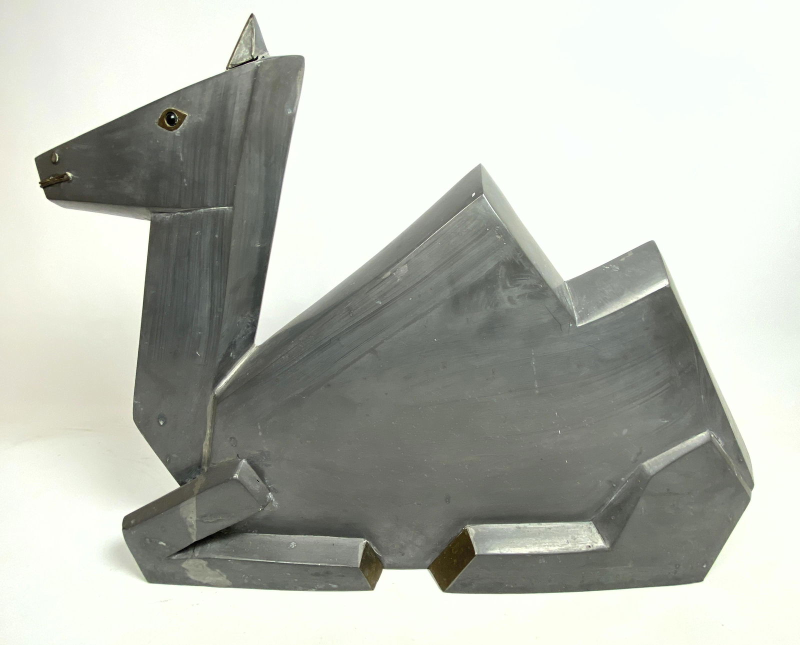 Large Modernist Figural Mixed Metal Camel Sculpture (1 of 9)
