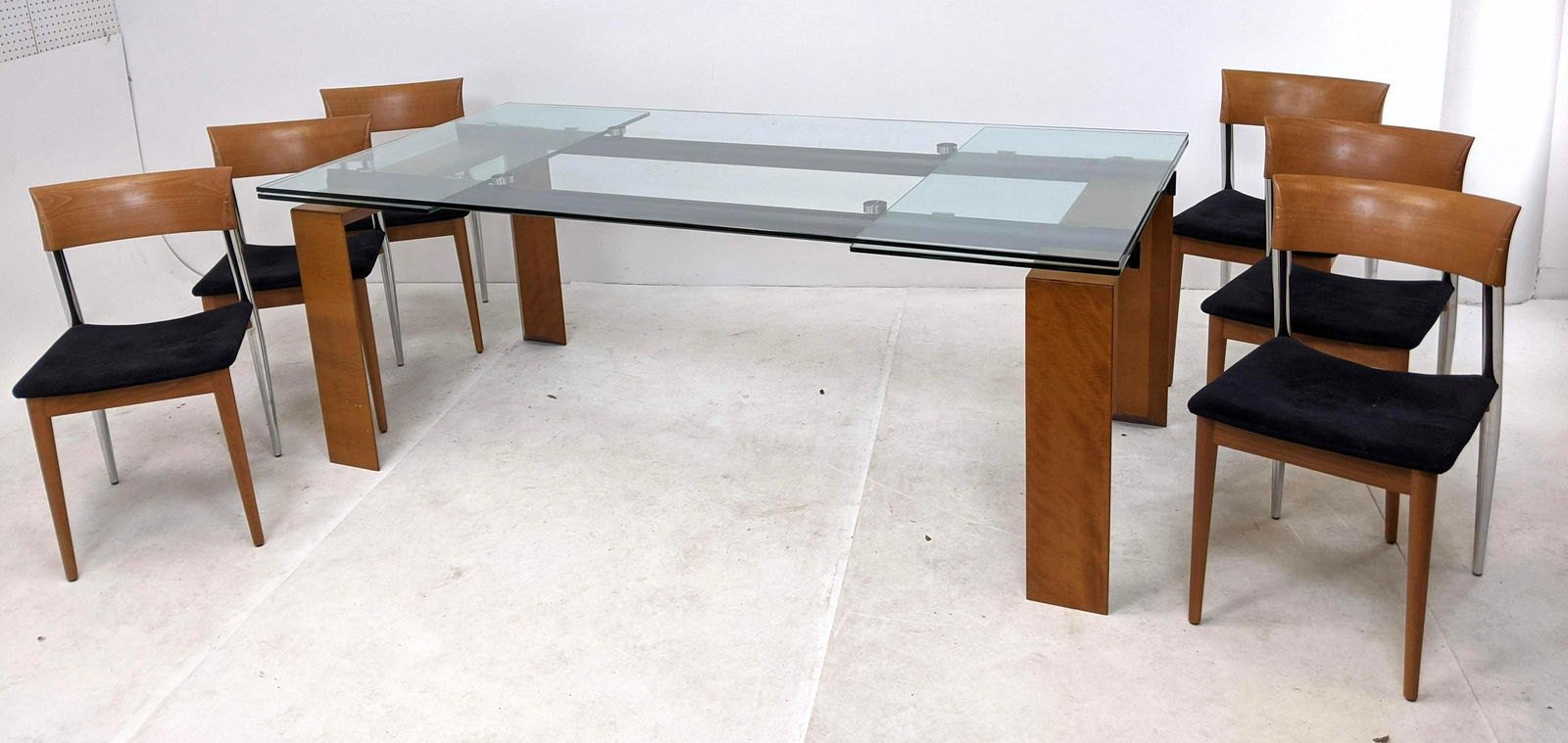 7pc POTOCCO Contemporary Italian Dining Room Set. Glass (1 of 18)