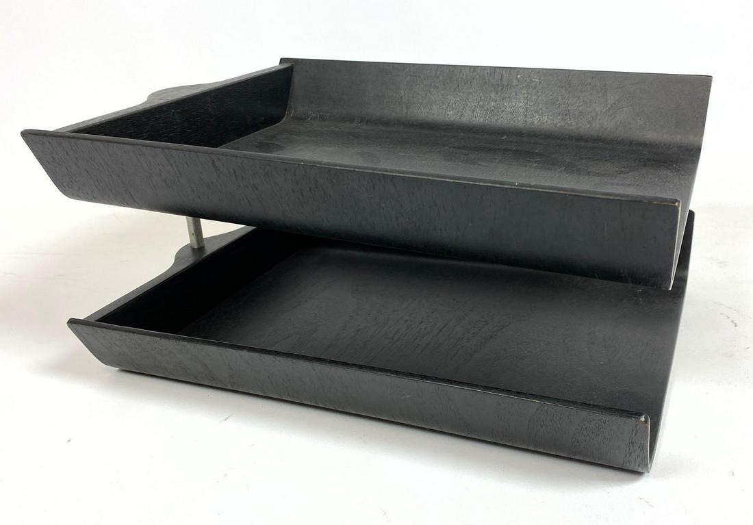 KNOLL ASSOC 2 Tier In & Out Tray Box. Labeled. (1 of 8)