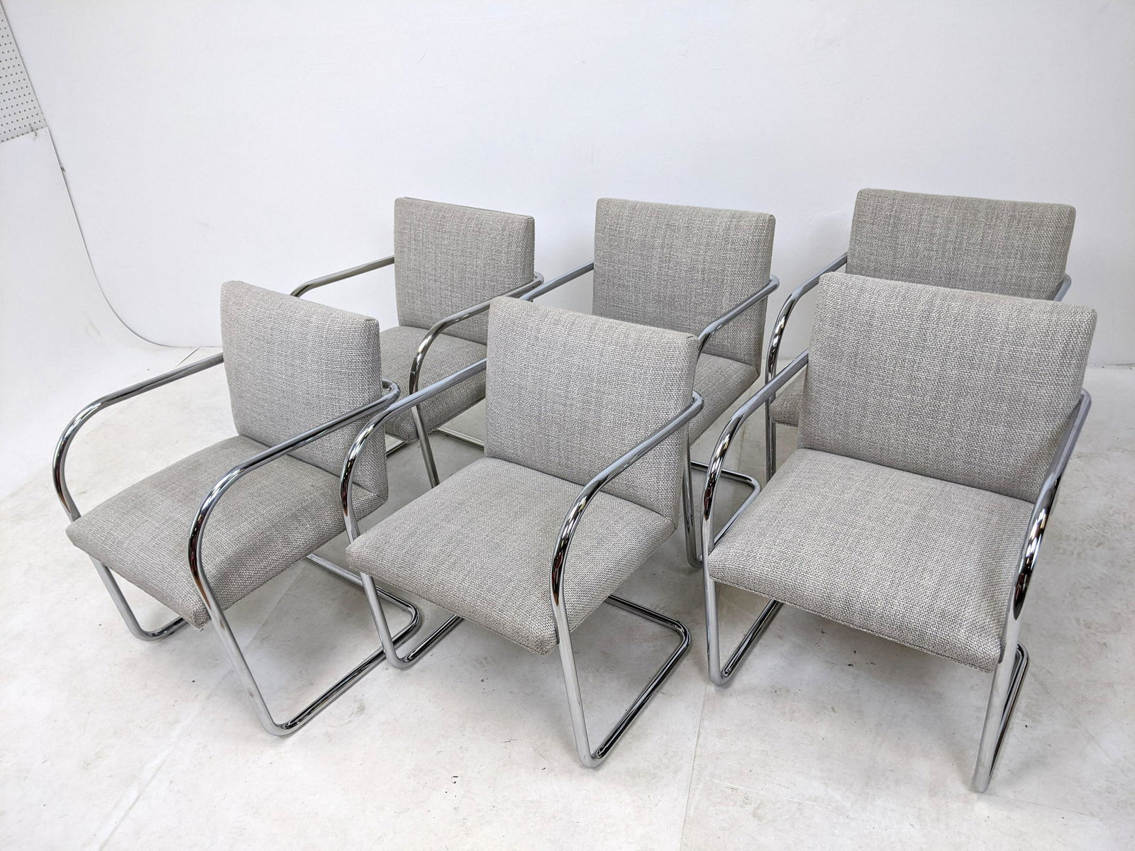 6 Knoll MIES VAN DER ROHE BRNO Chairs. Gray (1 of 13)