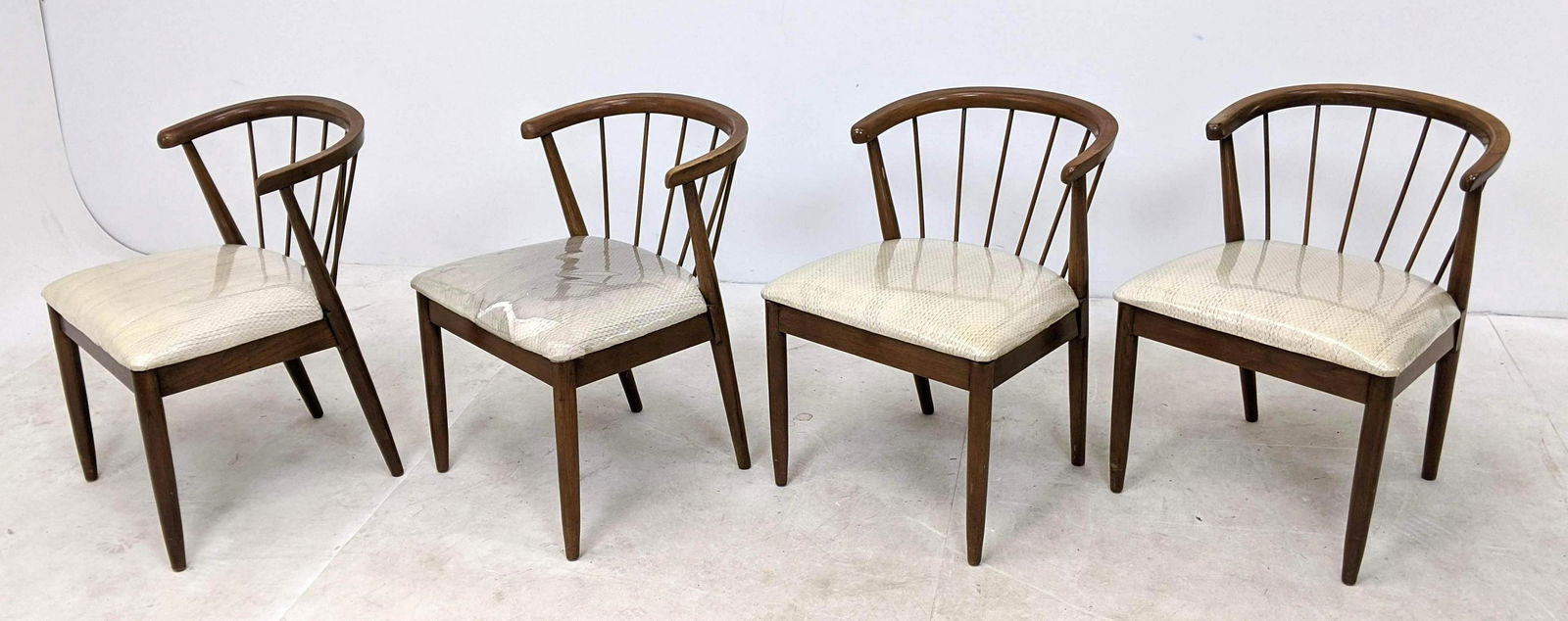 4 American Modern Walnut Spindle Back Dining Side Chair (1 of 12)