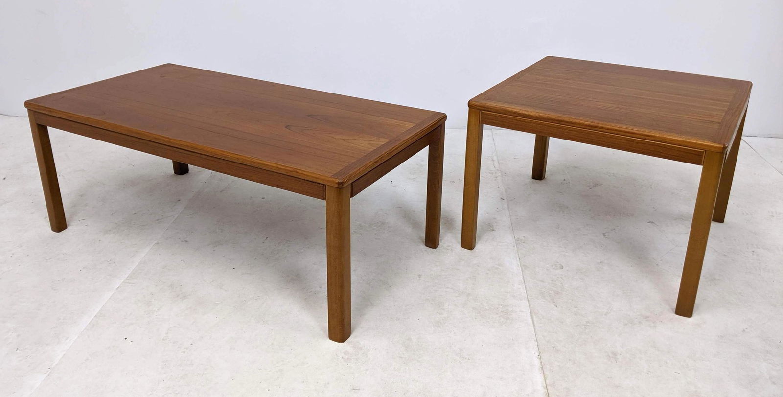 2pc Scandinavian Modern Teak Coffee & Side Tables. Mark (1 of 16)