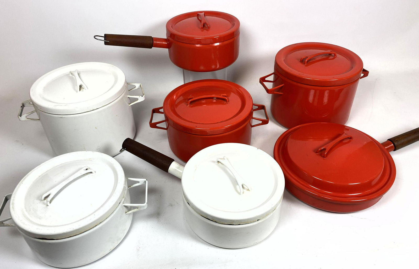7pc Enamel Cookware Arabia Finland Seppo Mallet (1 of 9)