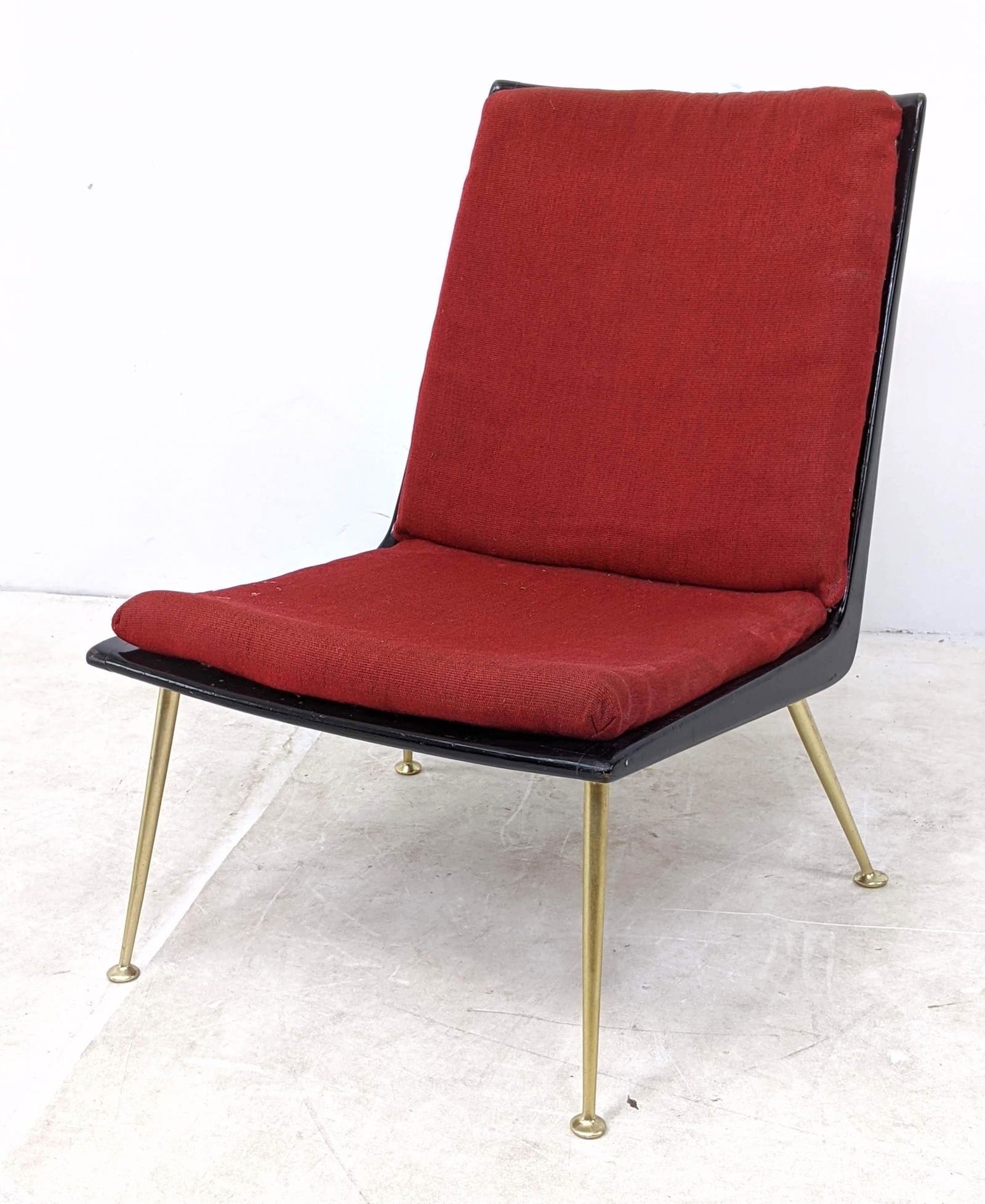 TH Robsjohn Gibbings style Red Slipper Side Chair. (1 of 10)